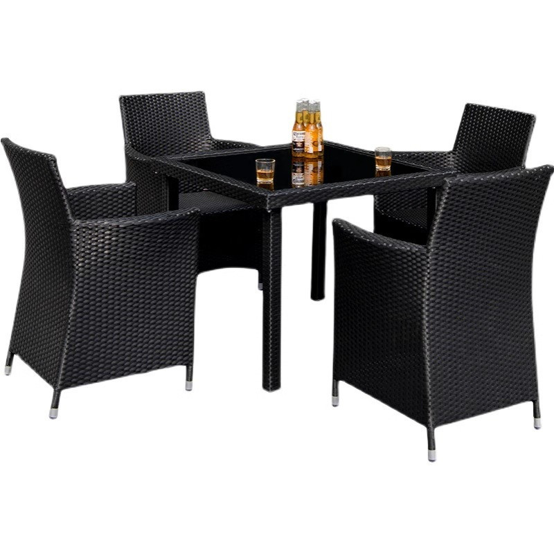 [Pre-order]  Outdoor tables, chairs, courtyards, outdoor terraces, gardens, leisure chairs, combination courtyards, rattan woven-Smart-Living