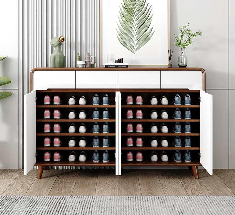 [Pre-order]  Light luxury Shoe Cabinet Home Door Large Capacity Paint Foyer Cabinet Entry Door Entrance Cabinet Storage Cabinet Balcony Storage Cabinet-Smart-Living