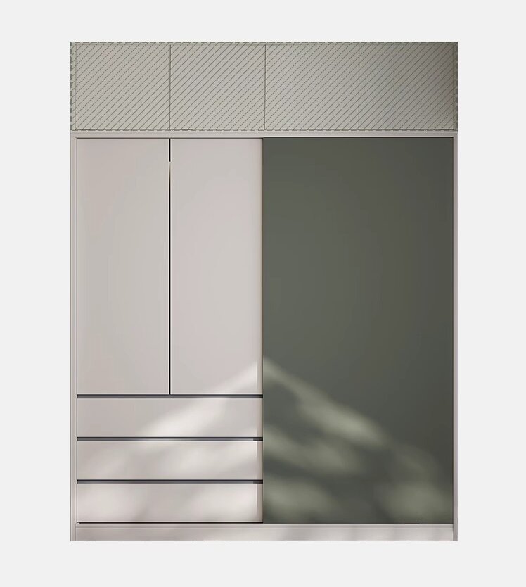 [Pre-order]  Sliding door wardrobe Household bedroom small apartment modern simple assembly of storage cabinets travel door storage cabinet large wardrobe-Smart-Living