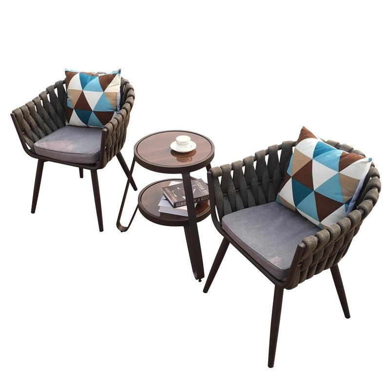 [Pre-order] Outdoor North Ouyang Terrace Small Tables and Chairs Tea Table Vine Chair Net Red Outdoor Waterproof Sunscreen-Smart-Living