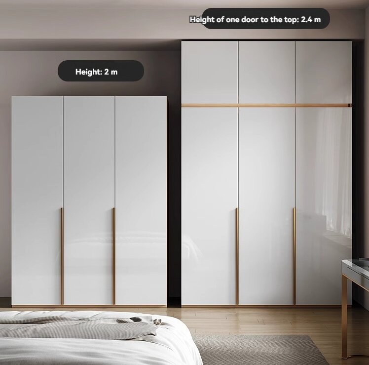 [Pre-order]  Home bedroom simple modern flat door four doors five door combination finished product storage wardrobe-Smart-Living