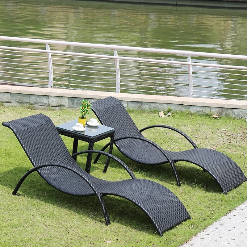 [Pre-order] Outdoor rattan bed recliner balcony leisure courtyard hotel sofa sleep rest recliner swimming pool rattan woven-Smart-Living