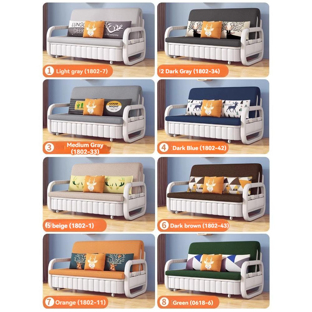 [Pre-order]  Cream wind living room simple small apartment sofa bed sheet person double foldable telescopic dual-use balco-Smart-Living