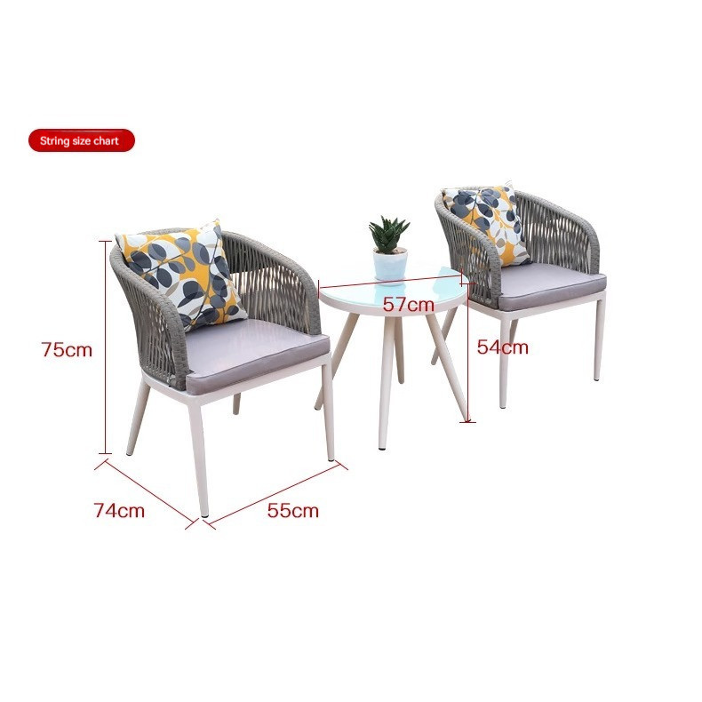 [Pre-order] Outdoor North Ouyang Terrace Small Tables and Chairs Tea Table Vine Chair Net Red Outdoor Waterproof Sunscreen-Smart-Living