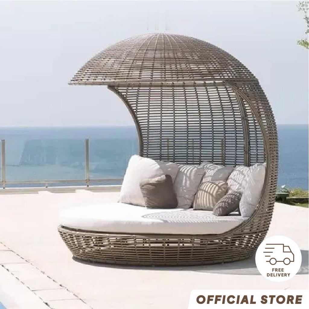 [Pre-order]  Outdoor Vine Weaving Sofa Combination Hotel Swimming Pool Scenic Area Homestay Courtyard Bedding Villa Garden Roof-Smart-Living