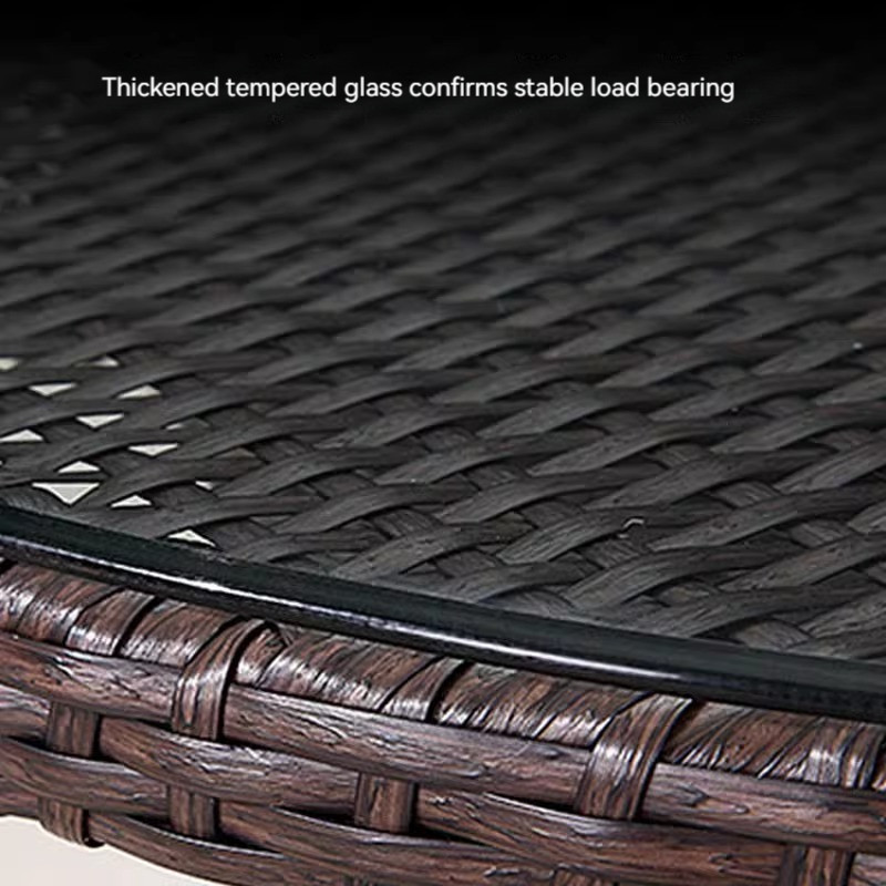 [Pre-order]  Purple Leaf Outdoor Leisure Table and Chair Outdoor Coffee Shop Leisure Chair Iron Art Vine Weaving Table and Chair-Smart-Living