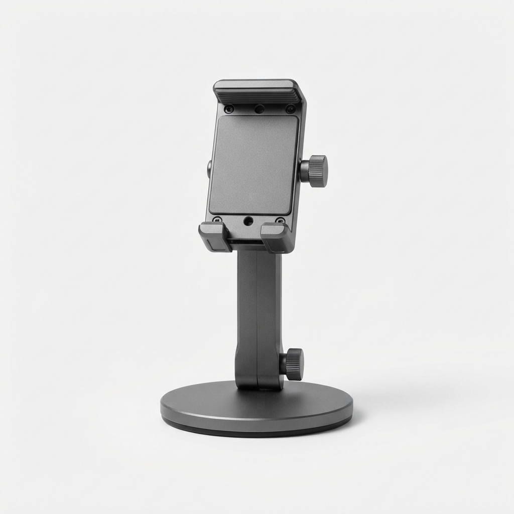 Heavy-duty clamp outdoor phone stand