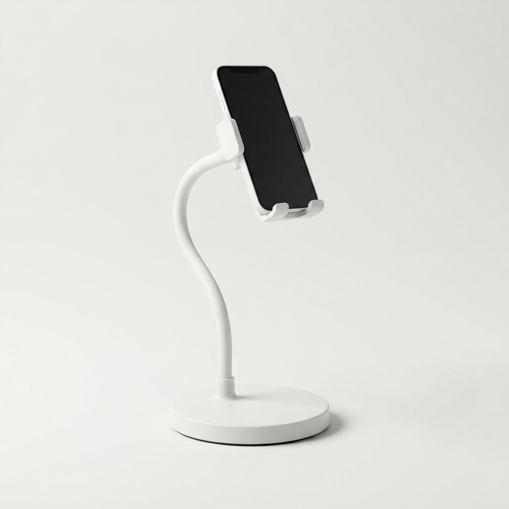 Flexible arm bed and sofa phone stand