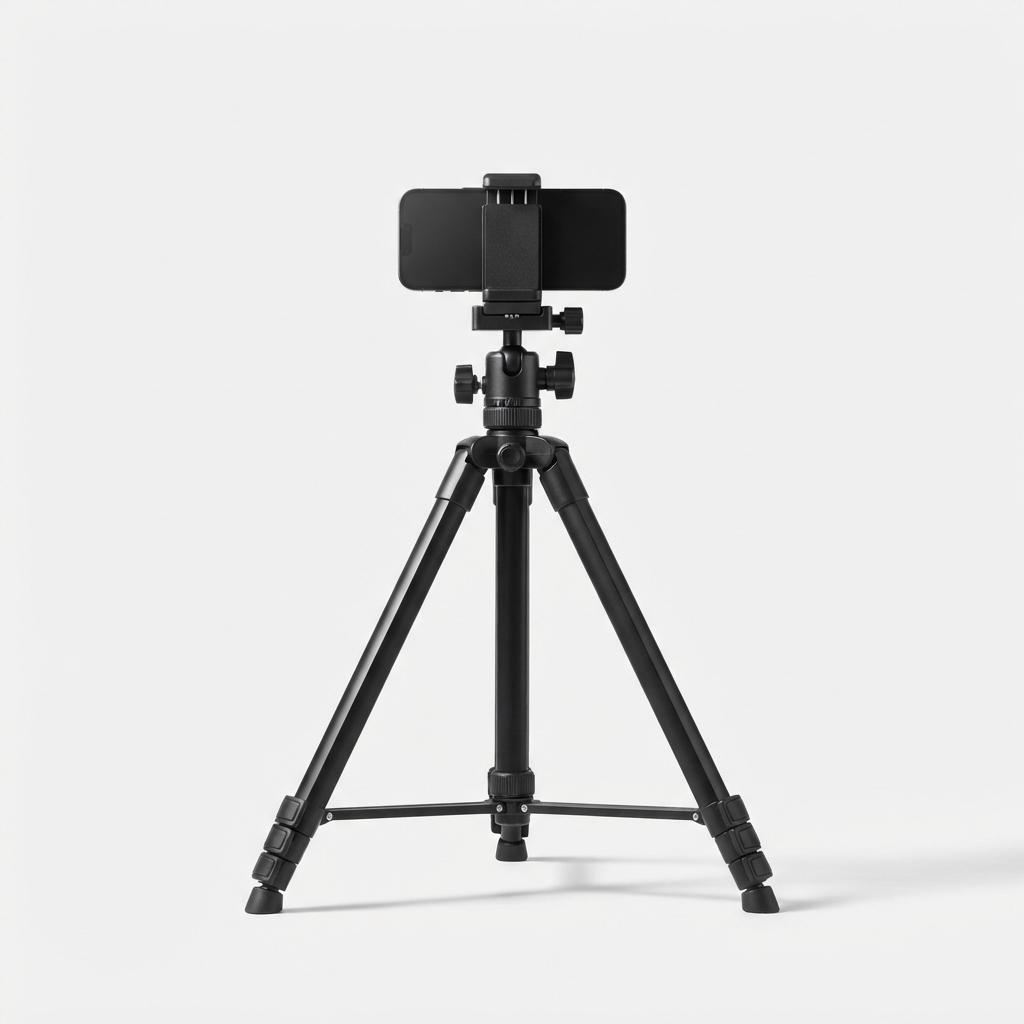 Outdoor telescopic tripod phone stand