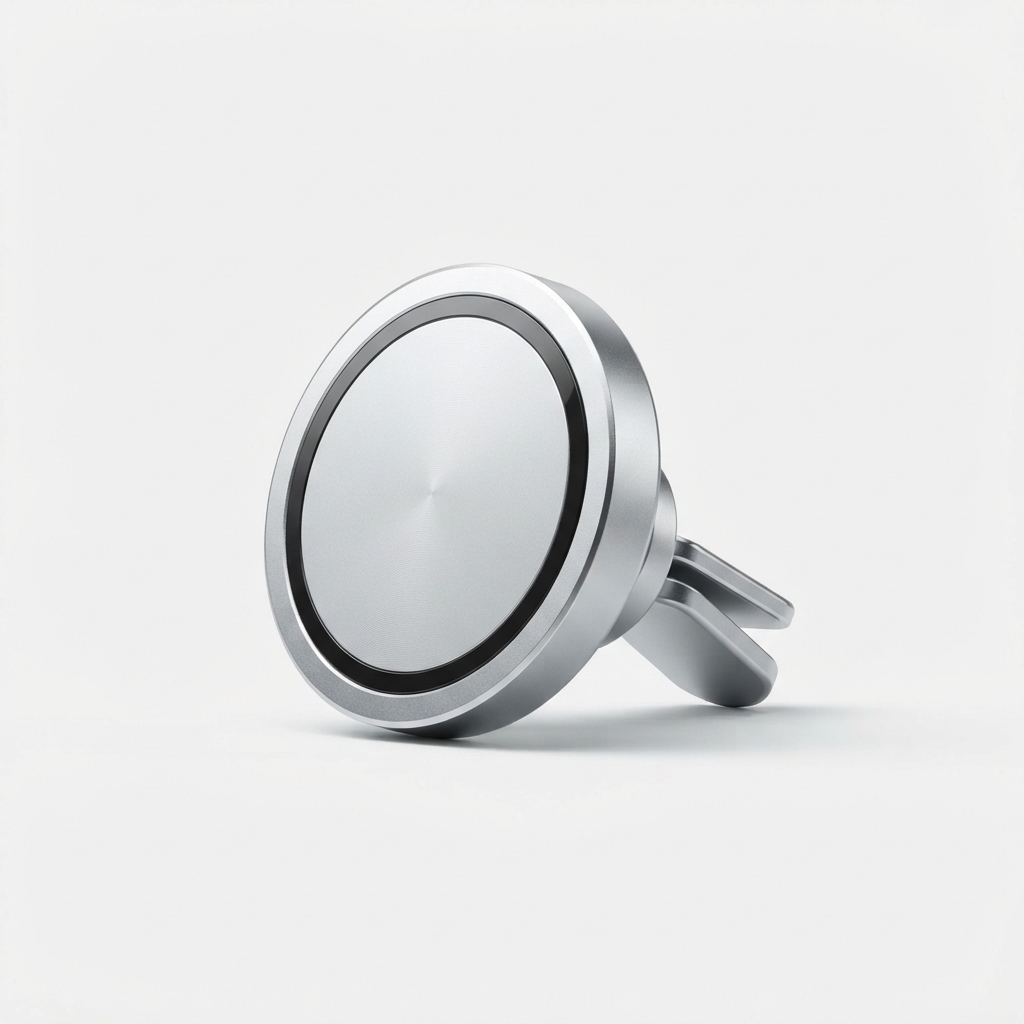 USB-C fast charging car charger in silver