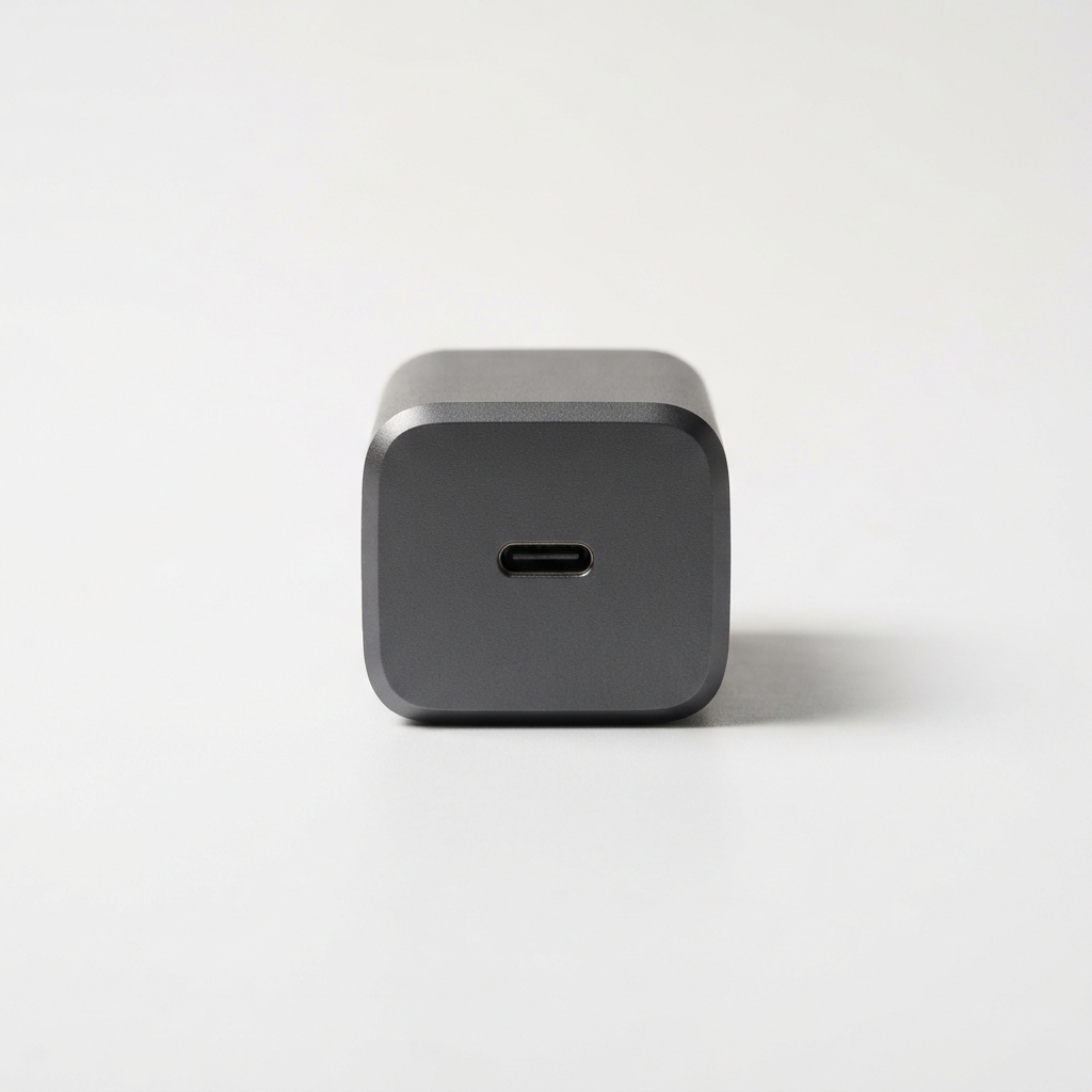 GaN USB-C fast charging charger in darkgray