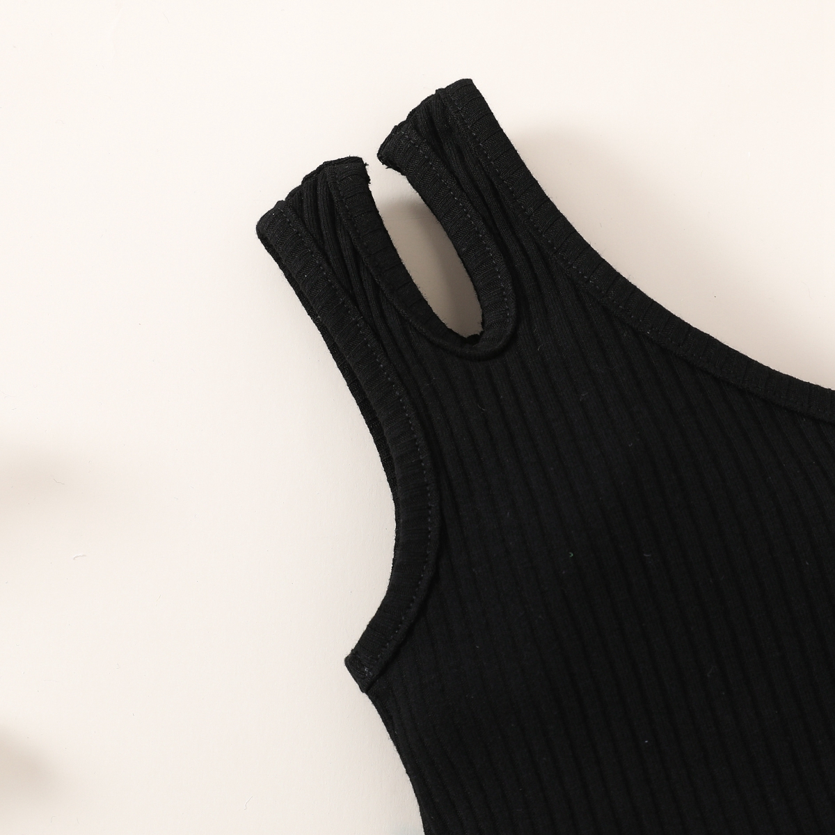 Toddler Girl Fashion Solid Color Asymmetric Tank Top & Shorts & Belt Wholesale