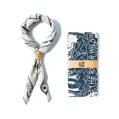 美式航海圖方巾扣飾品阿美哢嘰頭巾領巾手帕艺文發帶-Retro's Wear