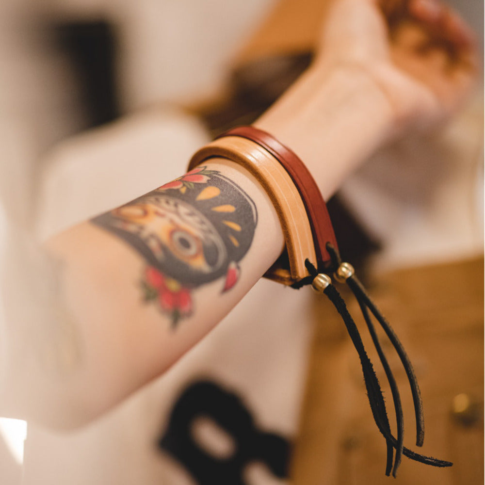 美式植鞣皮一生之環阿美哢嘰情侶首飾配飾手環手鐲-Retro's Wear