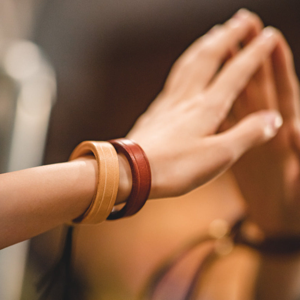 美式植鞣皮一生之環阿美哢嘰情侶首飾配飾手環手鐲-Retro's Wear