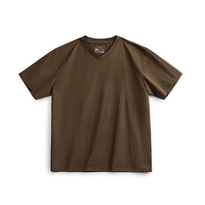 美式Sorona速乾涼感短袖T恤黑科技索羅娜v領純色上衣男夏-Retro's Wear