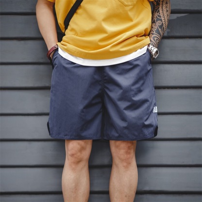 美式復古ARMY訓練運動短褲薄款字母刺繡直筒四分褲男夏-Retro's Wear