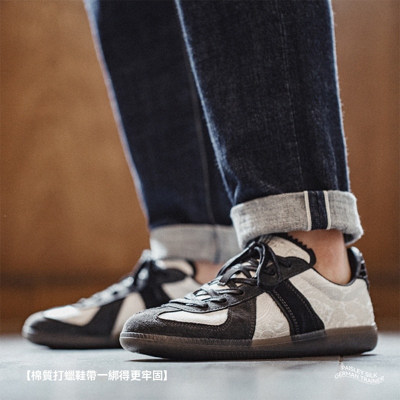 絲綢德訓男夏季新款小眾復古國潮風休閒運動百搭平底低幫板鞋-Retro's Wear