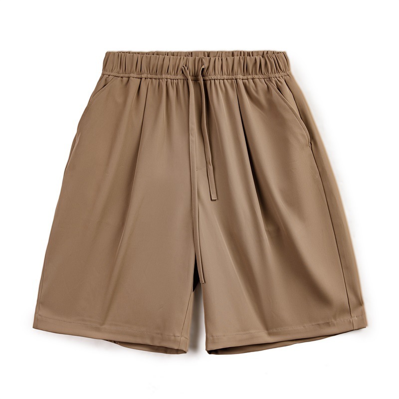 美式休閒Easypants短褲免燙抗皺垂感寬鬆直筒五分褲男夏-Retro's Wear