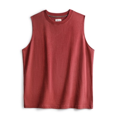 美式復古硬漢做舊背心純棉運動健身打底坎肩無袖T恤男夏-Retro's Wear