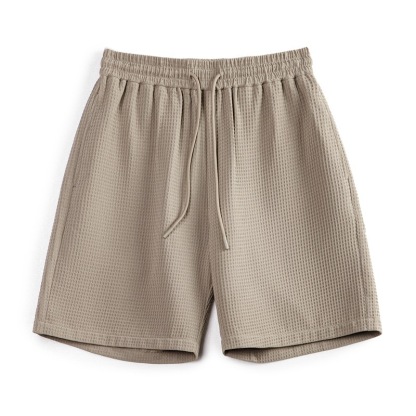 美式復古廓形華夫格短褲寬鬆直筒薄款透氣五分籃球褲男夏-Retro's Wear