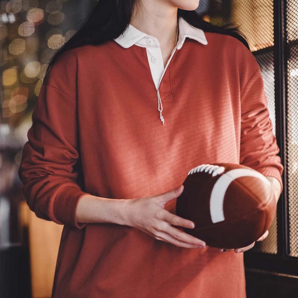 美式長袖T恤打底衫撞色衛衣寬鬆內搭上衣春款polo衫-Retro's Wear