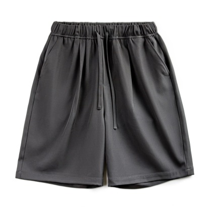 美式休閒Easypants短褲免燙抗皺垂感寬鬆直筒五分褲男夏-Retro's Wear