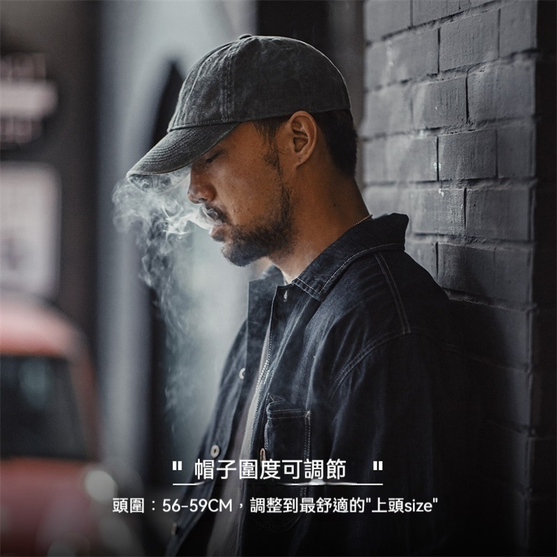 陳桂林同款磨毛棒球帽美式休閒水洗做舊可調節鴨舌帽男女-Retro's Wear