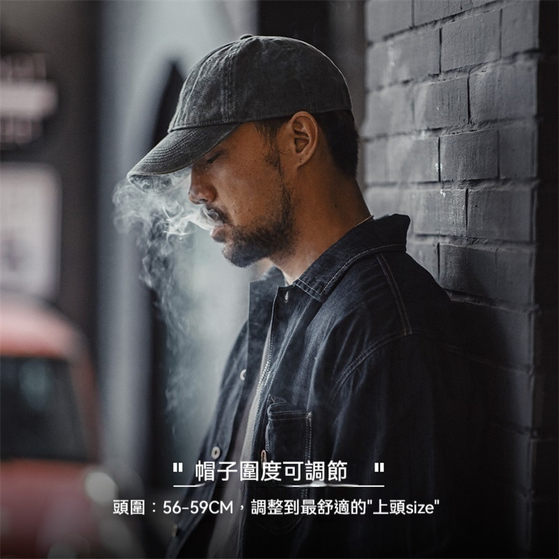 陳桂林同款磨毛棒球帽美式休閒水洗做舊可調節鴨舌帽男女-Retro's Wear