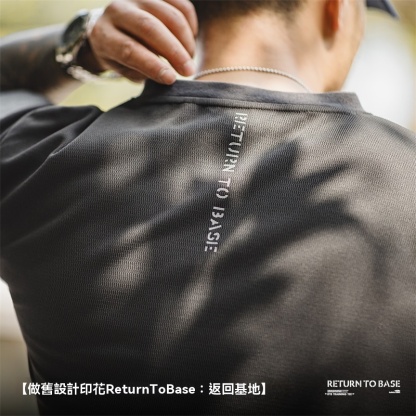 美式休閒蜂巢肌理短袖T恤基礎款透氣排汗訓練上衣男夏-Retro's Wear