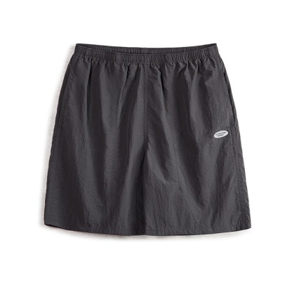 美式休閑尼龍速干褶皺短褲戶外運動薄款直筒五分褲男夏-Retro's Wear