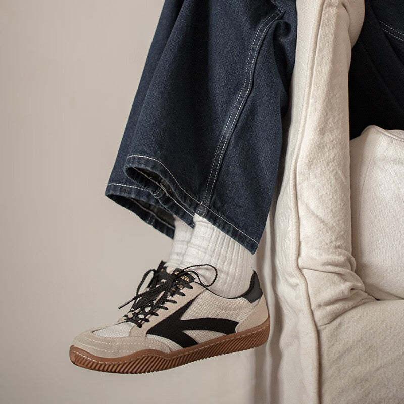 奧林匹亞復古運動鞋男夏季新款低幫休閒鞋情侶百搭小白鞋-Retro's Wear