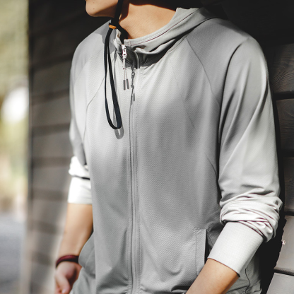 UPF50 輕薄款透氣防曬衣運動戶外防紫外線釣魚防曬服男夏-Retro's Wear