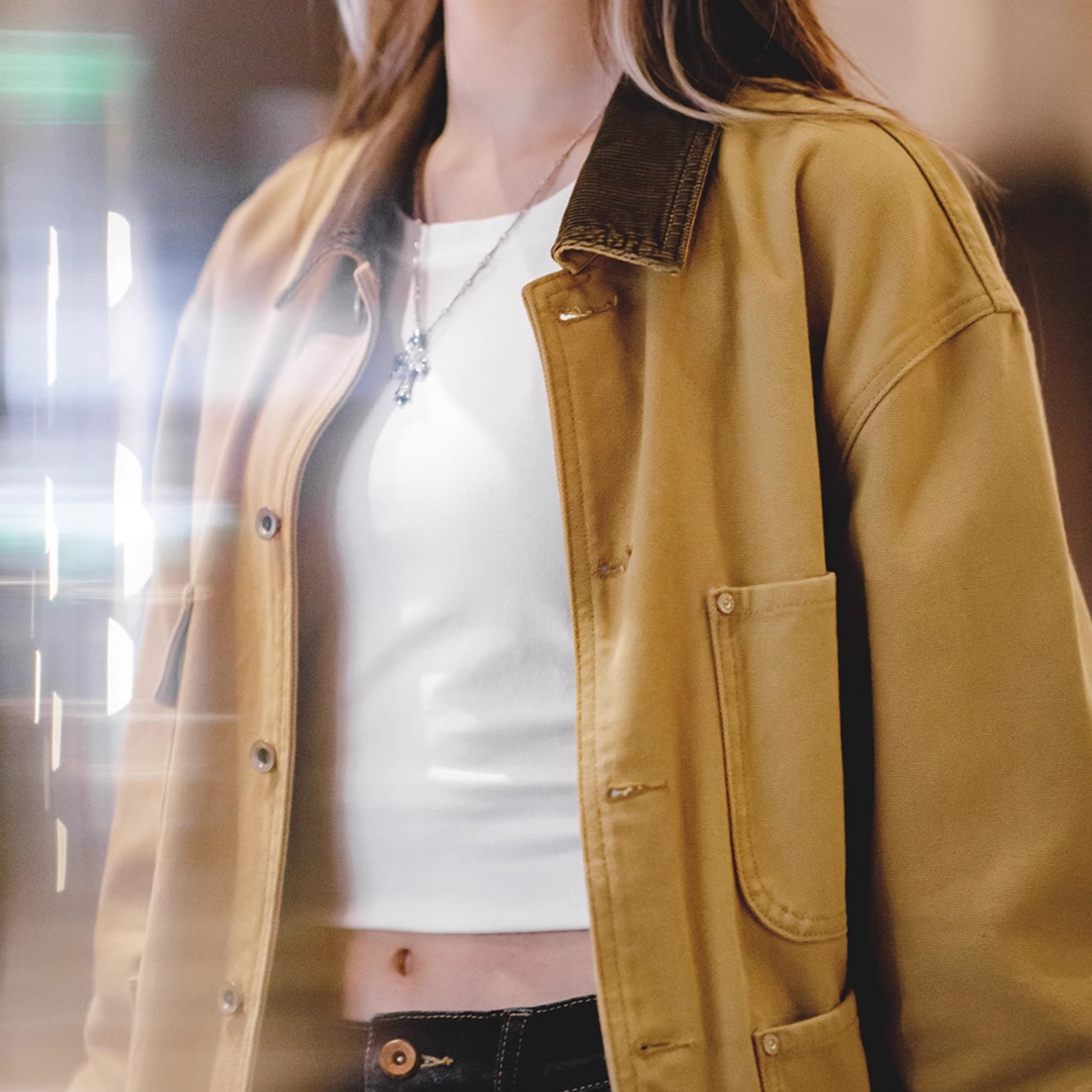 美式密歇根夾克春秋款純棉帆布翻領長袖上衣外套-Retro's Wear