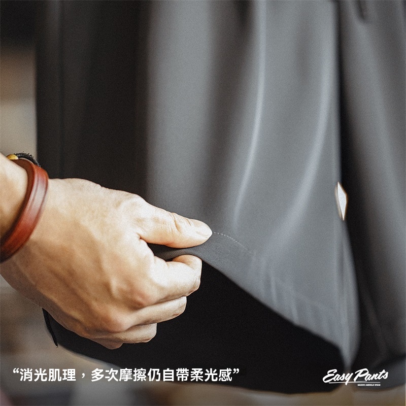 美式休閒Easypants短褲免燙抗皺垂感寬鬆直筒五分褲男夏-Retro's Wear