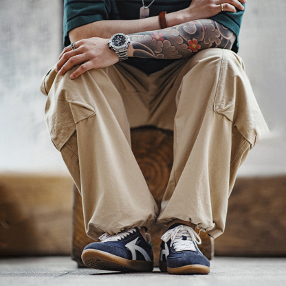 新款復古德訓鞋男春夏季運動小眾百搭輕便軟底休閒板鞋-Retro's Wear