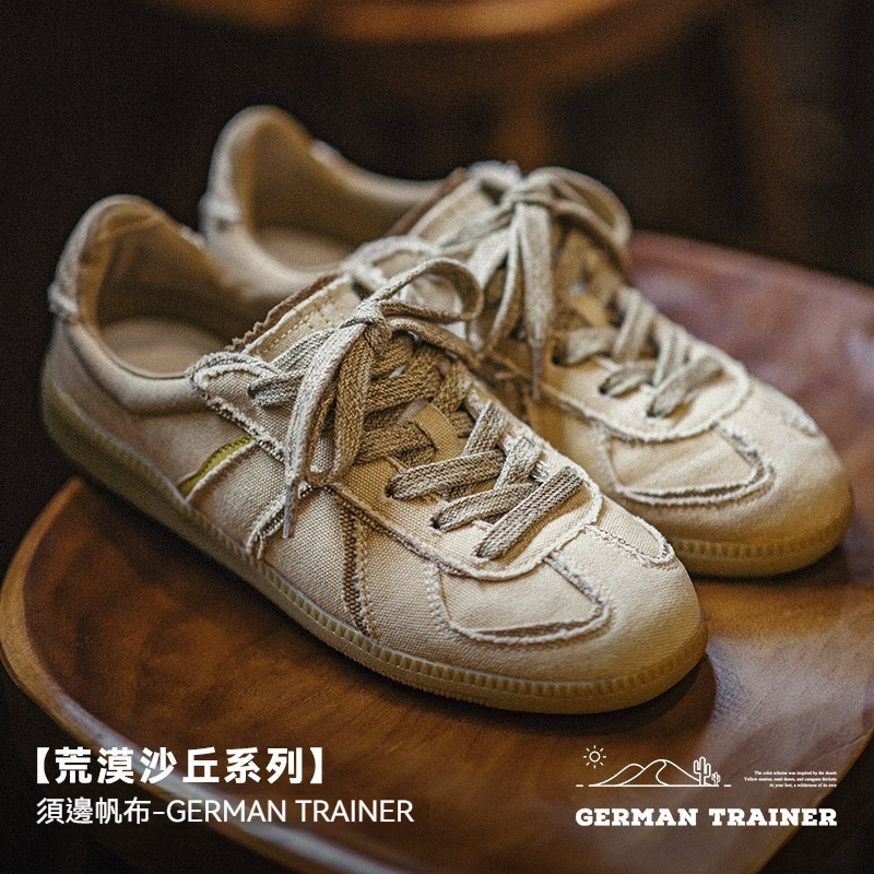 復古荒漠沙丘德訓鞋小眾帆布休閒運動輕便軟底板鞋男夏-Retro's Wear