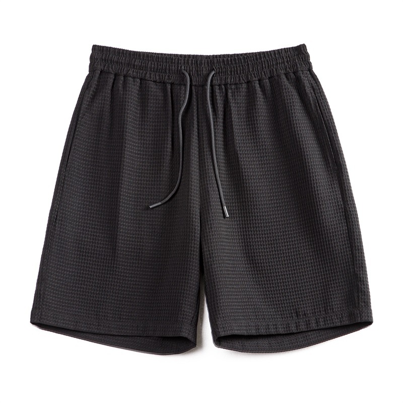 美式復古廓形華夫格短褲寬鬆直筒薄款透氣五分籃球褲男夏-Retro's Wear