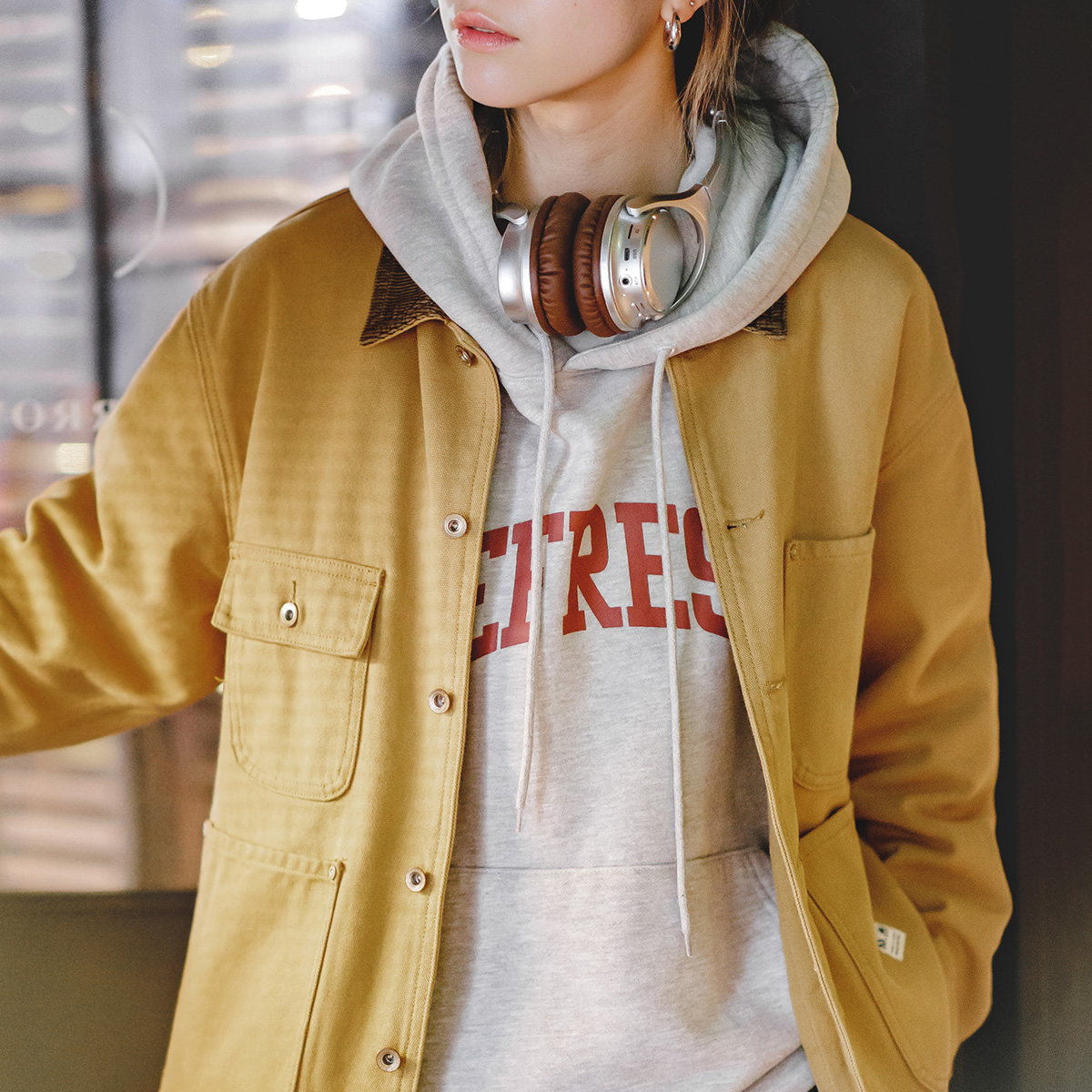 美式密歇根夾克春秋款純棉帆布翻領長袖上衣外套-Retro's Wear