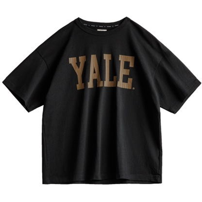 美式撞色字母印花T恤學院風耶魯大學純棉短袖體恤男夏-Retro's Wear