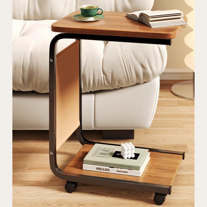 Movable laptop table small coffee table / shelf trolley / sofa side table