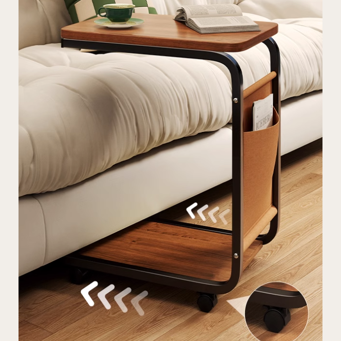 Movable laptop table small coffee table / shelf trolley / sofa side table