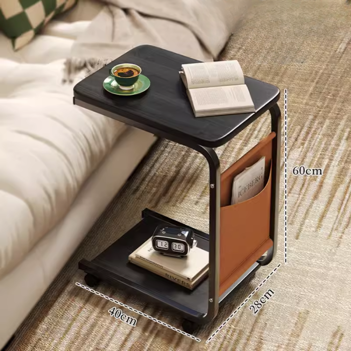 Movable laptop table small coffee table / shelf trolley / sofa side table