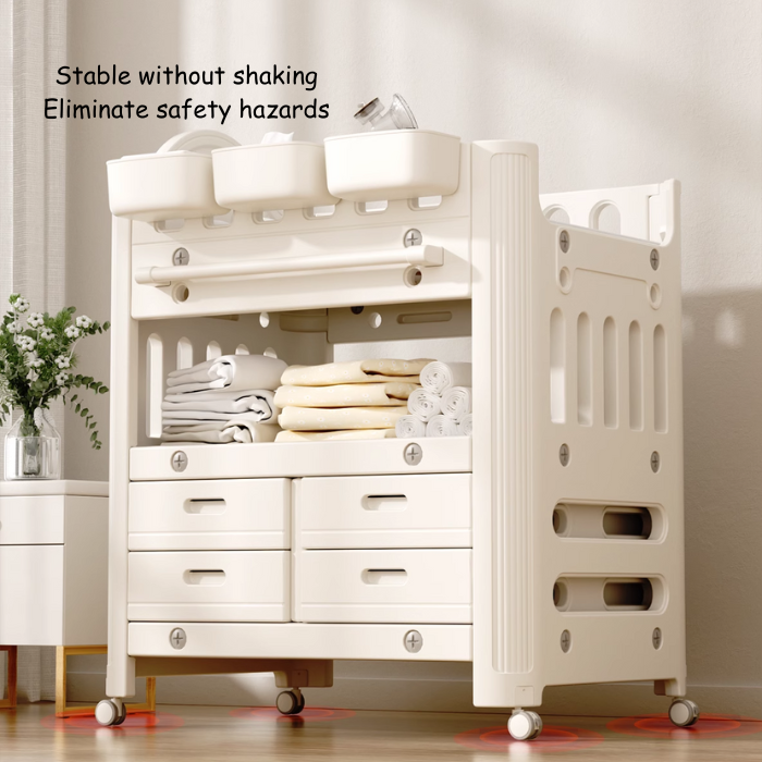 Changing table with drawers and shelves best sale