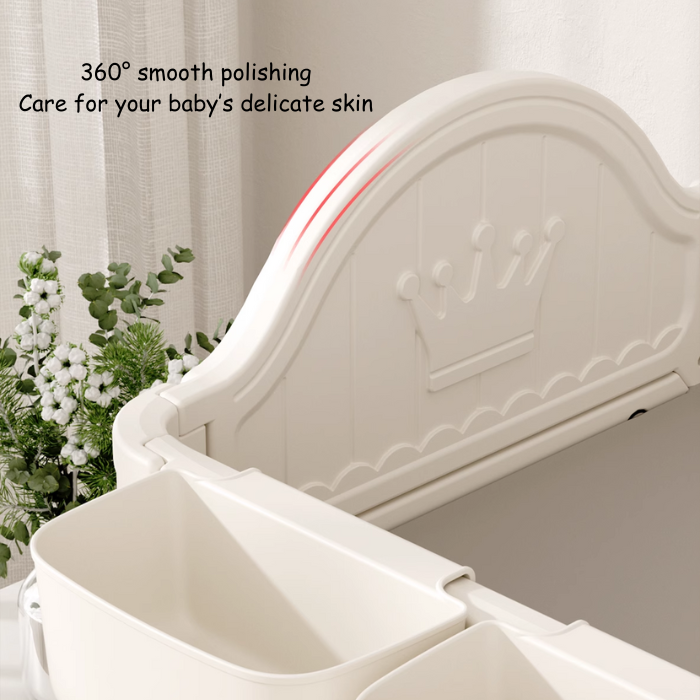 Kalaas Mobile Baby Changing Table with Drawers and shelf / nursery rack / new born essential bed / Changing Station  Adjustable Height