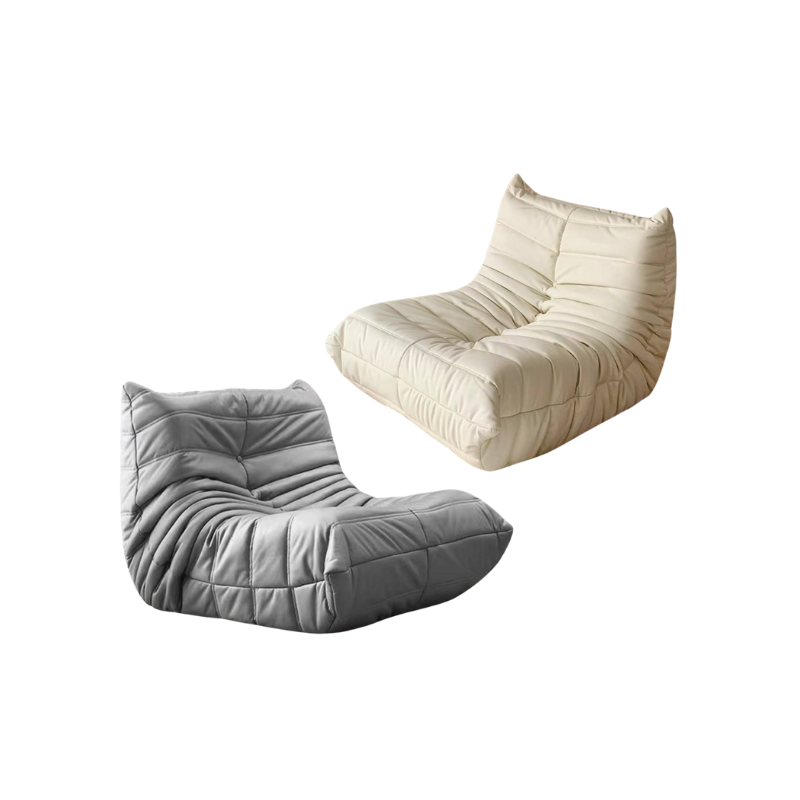 Curve Modern Armless Lounge Bean Bag Chair, Lazy Floor Sofa, Lounger