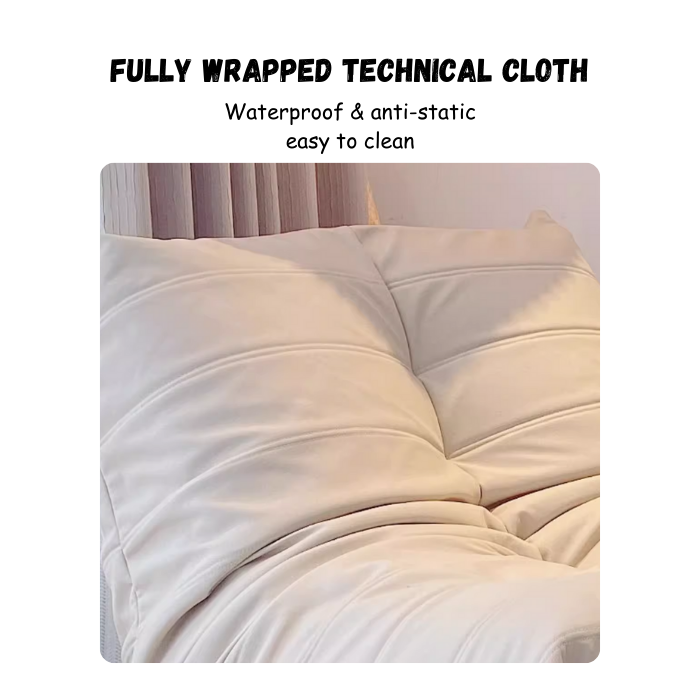 Curve Modern Armless Lounge Bean Bag Chair, Lazy Floor Sofa, Lounger