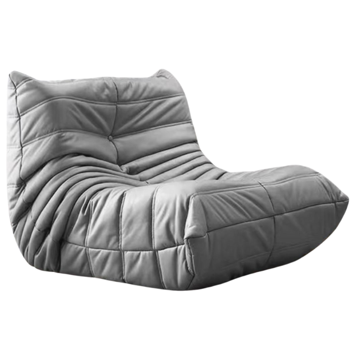Curve Modern Armless Lounge Bean Bag Chair, Lazy Floor Sofa, Lounger