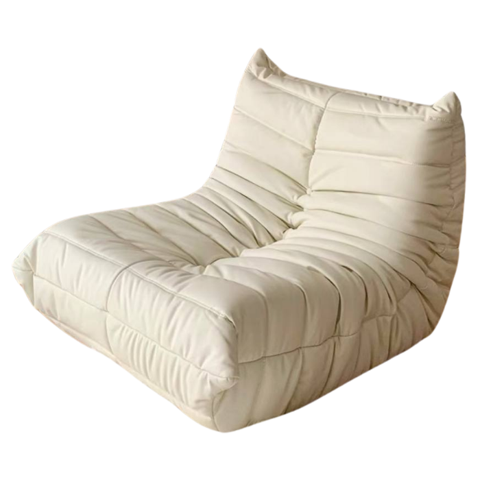 Curve Modern Armless Lounge Bean Bag Chair, Lazy Floor Sofa, Lounger