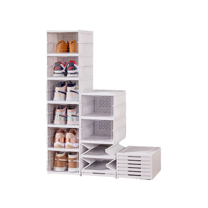 Minimalist Foldable storage box container / shoe rack / shelf organiser